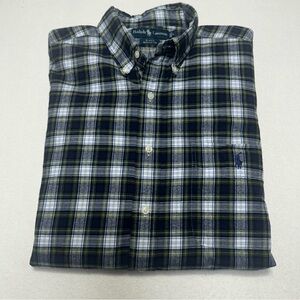 Ralph Lauren Blake Plaid Button-Down Shirt Men’s Size L 100% Cotton Long Sleeve